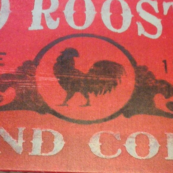 Wall Art Metal Sign, New, Red Rooster Coffee - Picture 2 of 5